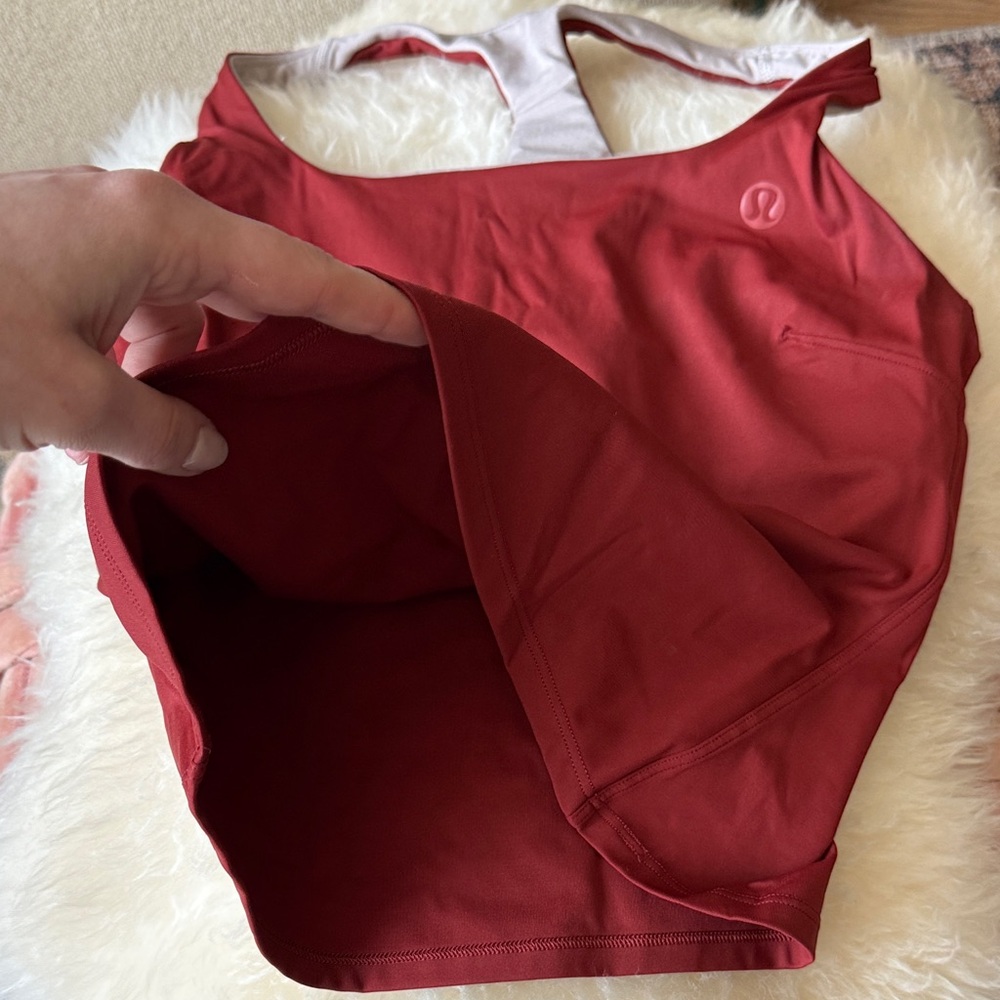 lululemon Red Racerback Tank with Built-In Bra - Picture 5 of 5